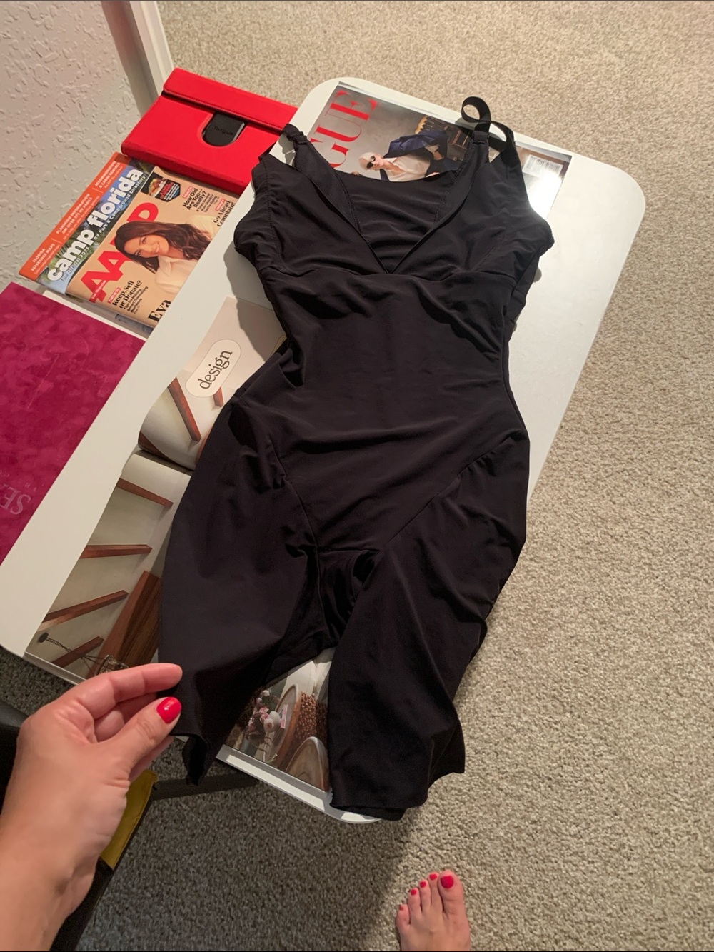 Flexees Black Shapewear Body Short Slip